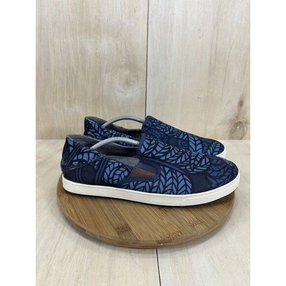Olukai Kahu PowWow Blue Canvas Slip On Casual Shoes Mens Size 13 - Picture 3 of 8